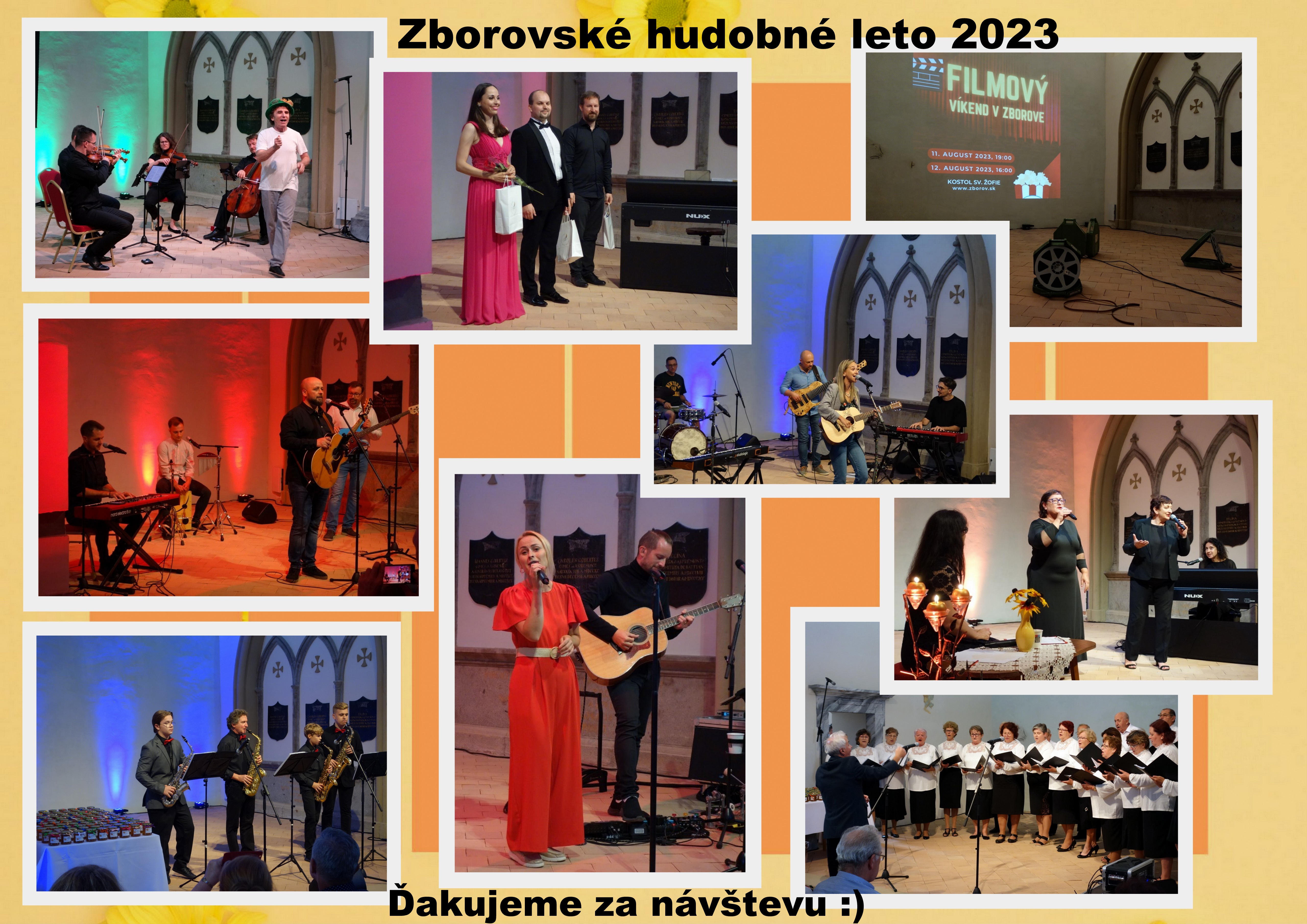 Zborovské hudobné leto 2023 koláž